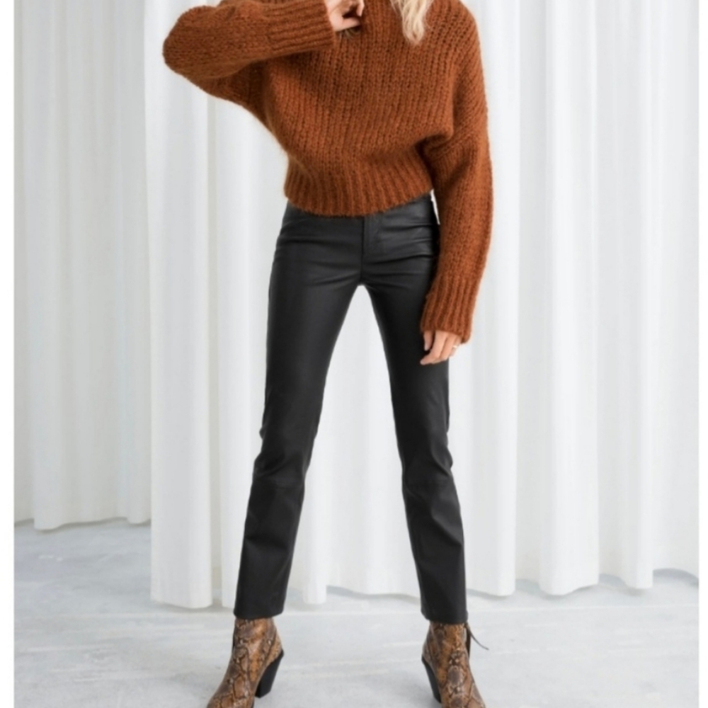 & Other Stories Straight Leathet Pant